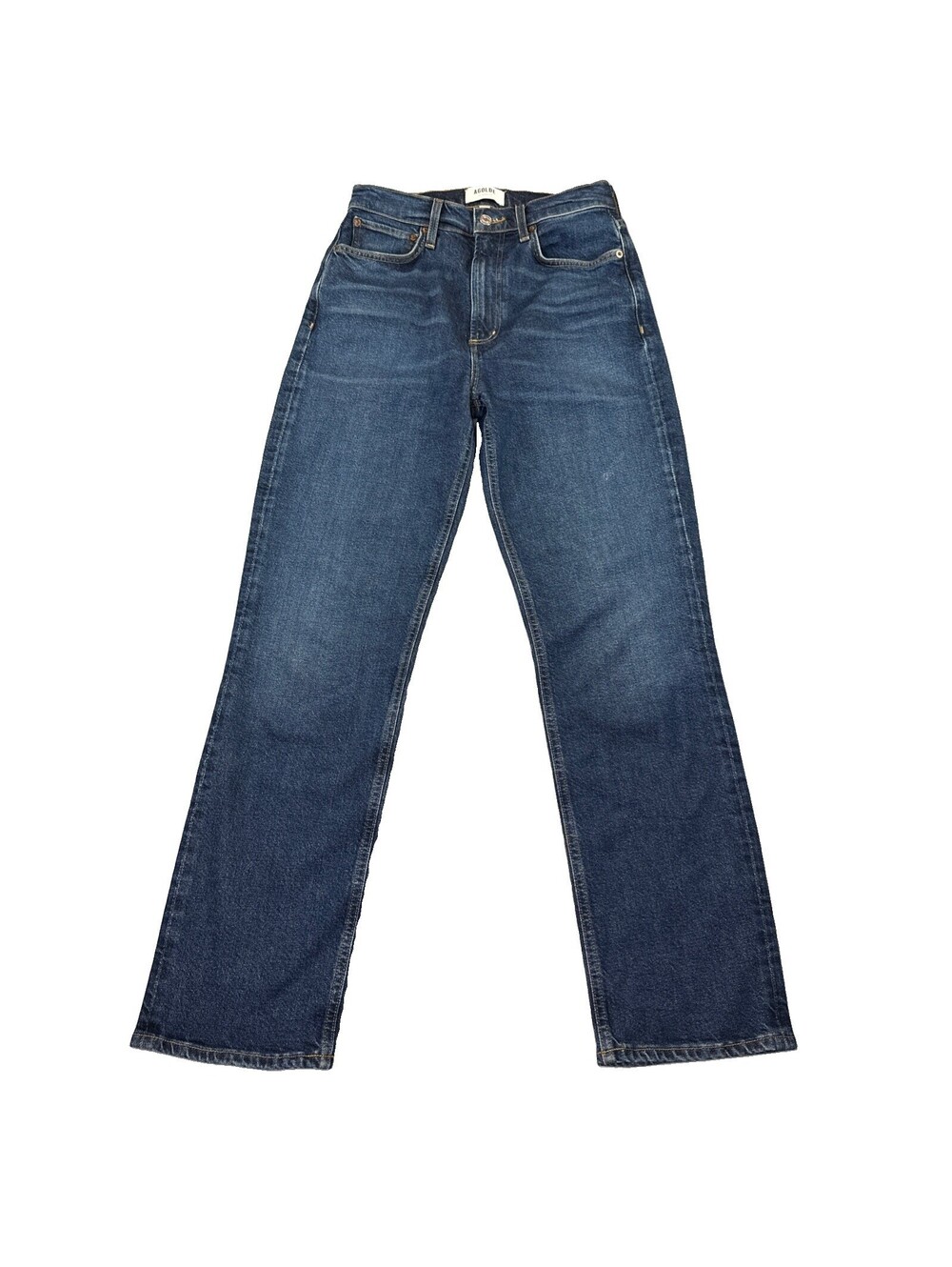 AGOLDE High Rise Stovepipe Jeans Stretch Denim 26x30 Womens Blue Pants